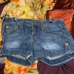 True religion shorts!! No damage! Worn once